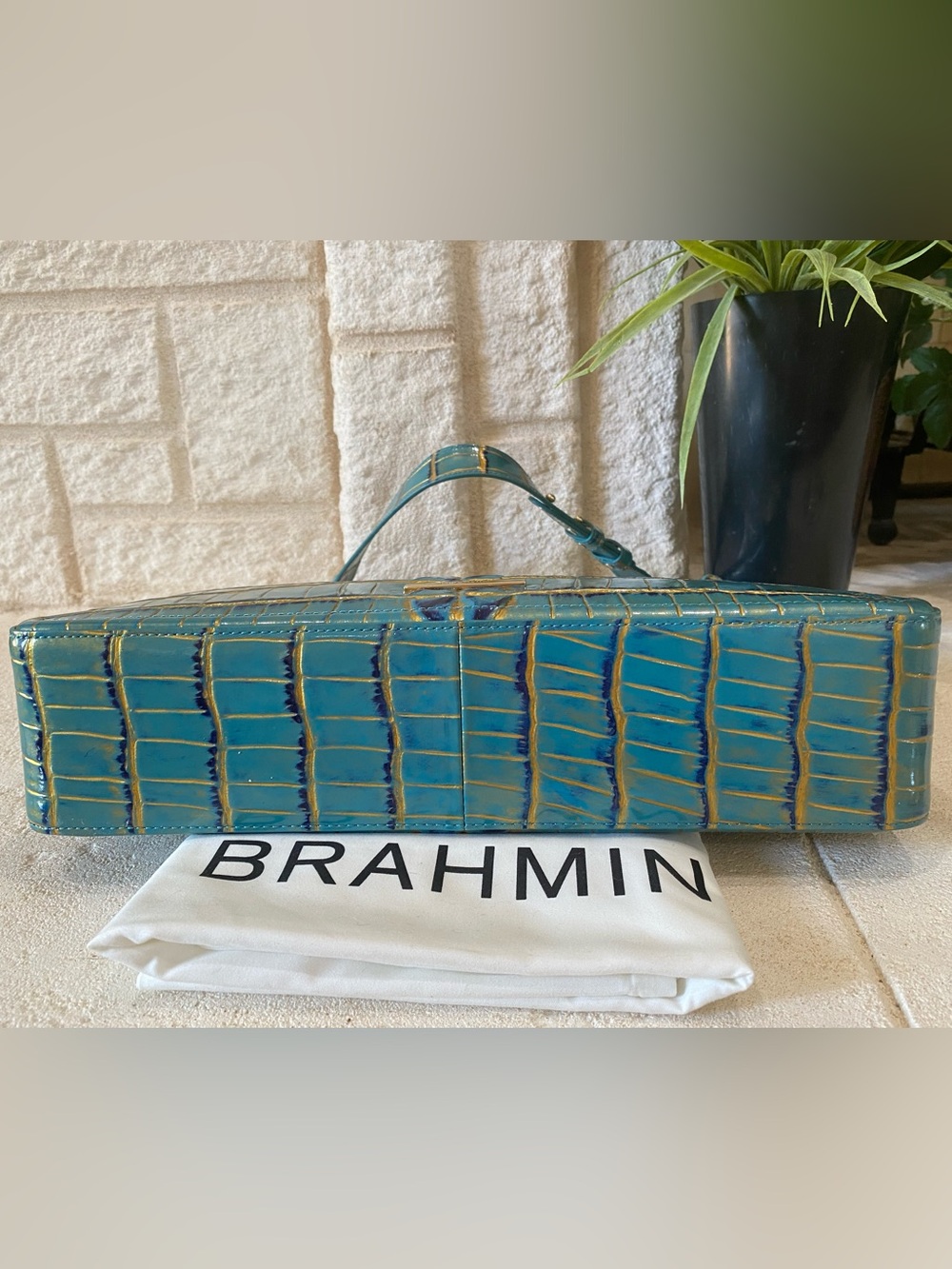 ☀️ 🌴🦜HTF PARAKEET ESTUARY BRAHMIN TABITHA SHOULDER BAG - Picture 6 of 12